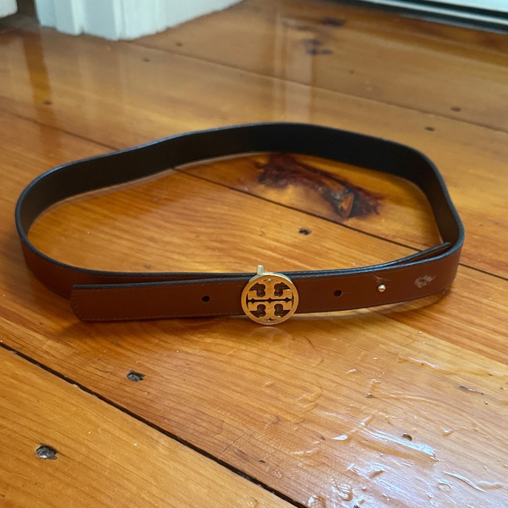 Reversible Tory Burch Leather Belt with Buckle